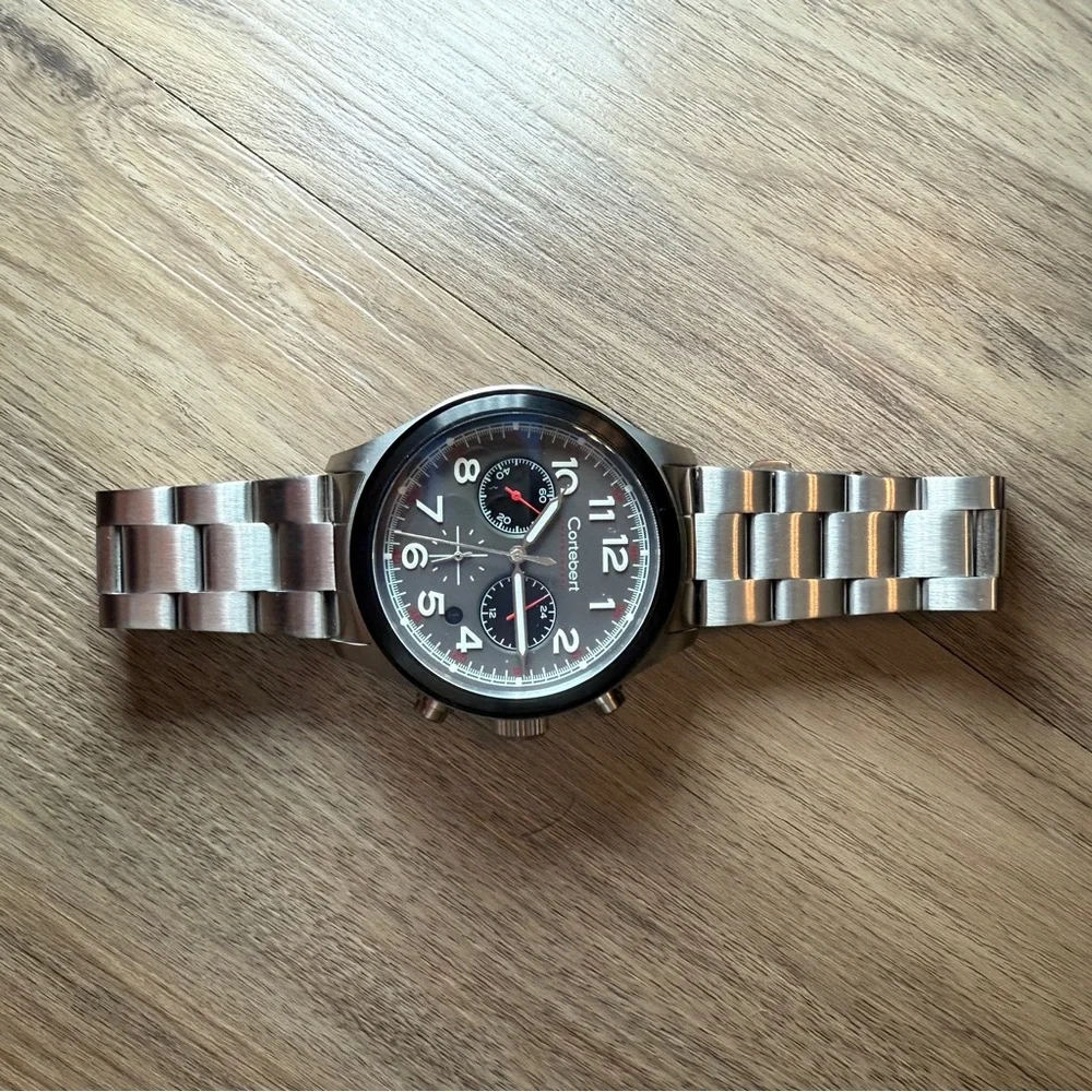 Cortebert Ouragan Men's Lead Grey Watch